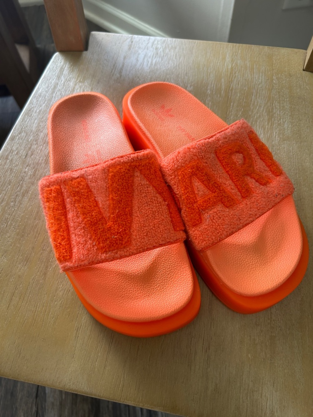 Men’s Adidas Orange Marled Slide Sandals - Style